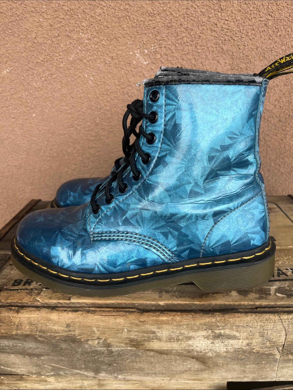 Dr Martens 1460 8 eyelets Jewel sapphire boots - Picture 4 of 10